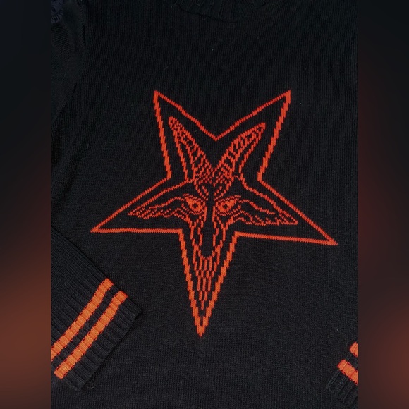 (SOLD) RARE 2001 Charm School Dropouts Baphomet Sweater - Picture 3 of 6